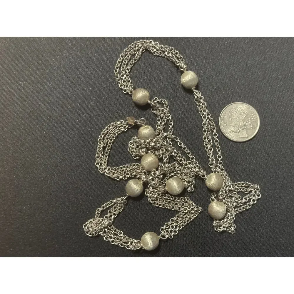 Vintage 925 Silver 3 Strand 30in 43 Grams